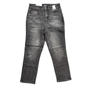 NEW Judy Blue Skinny Fit Capri Jean 0/24 (24x21) charcoal gray wash stretch